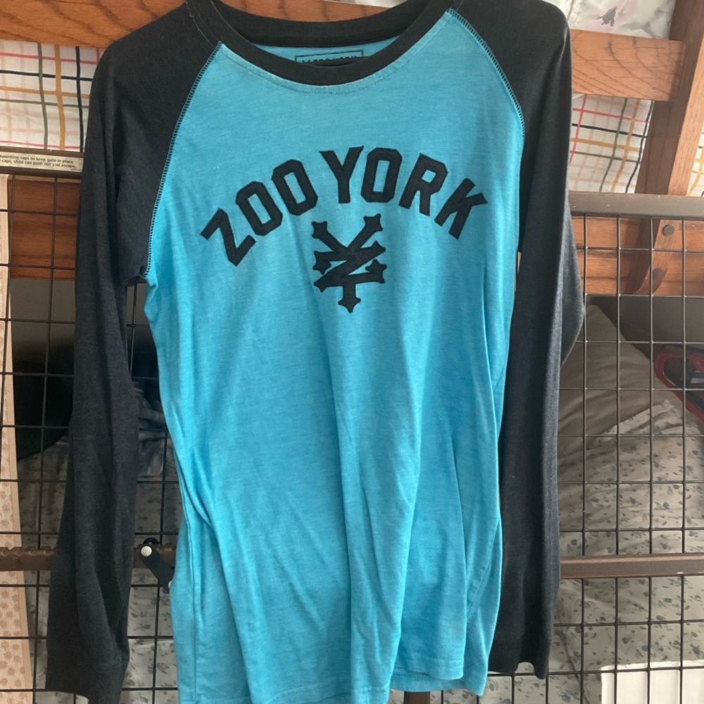 Zoo York Teal & Black Long Sleeve Raglan Tee